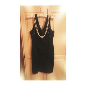 Gorgeous V Neck Black Dress